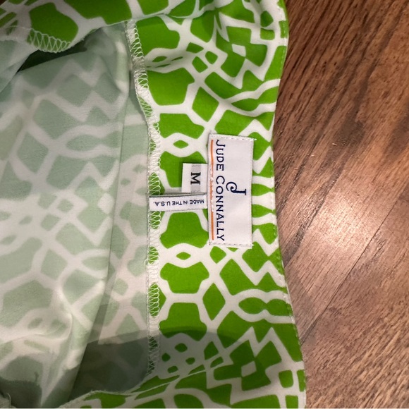 Jude Connally Lime Green & White Geometric Midi Dress - Picture 8 of 13